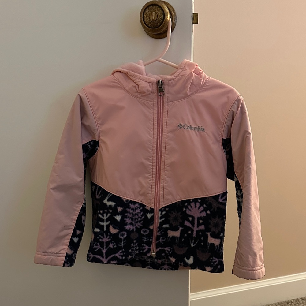 Columbia Pink and Black Hooded Jacket